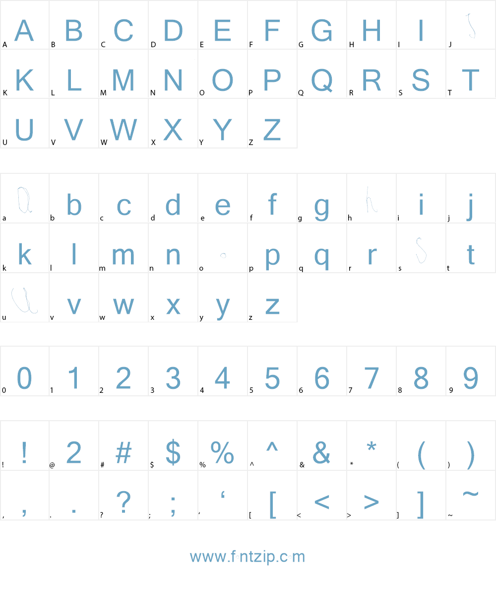 Joshuas Font aged 4 Font Character